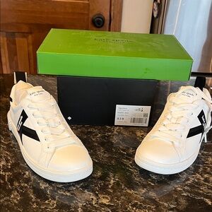 Kate Spade signature action sneakers. New in box. Size 8 1/2 B.